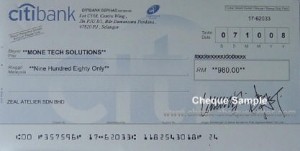 citibank cheque